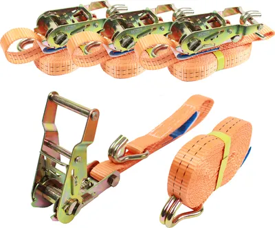 Produktbild von 4x Profi Ratschen Spanngurt Spanngurte Zurrgurt 2-tlg 5m 1,5to 1500kg ORANGE