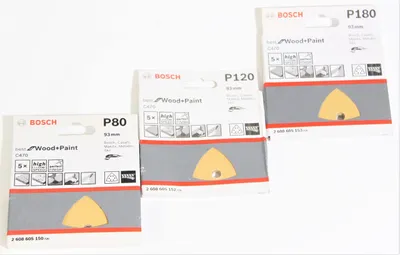 Immagine prodotto di BOSCH Foglio abrasivo per legno e vernice Carta abrasiva Fogli abrasivi C470 Set 3 pz.