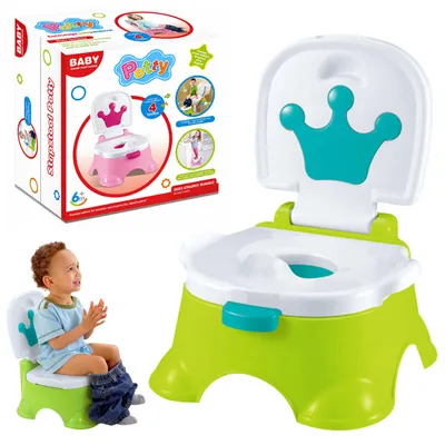 Immagine prodotto di Vasino interattivo verde con  blu WC musicale per bambini 5 in 1
