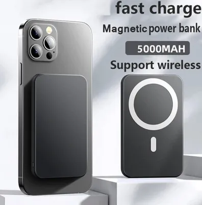 Produktbild von MagSafe Akku Powerbank für Apple iPhone 12 13 14 15 16 / Pro Max / Plus Air Pods Pro Kabellos Magnetische USB C Anschluss - Kapazität 5000mAh - Typ C