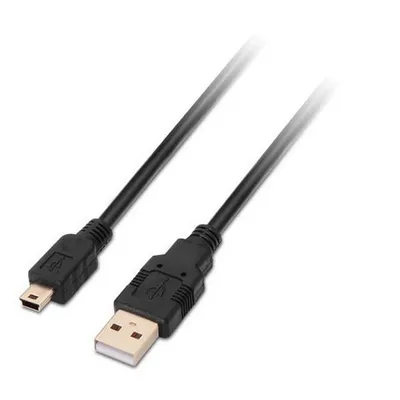 Produktbild von USB 2.0 A zu Mini USB-B-Kabel NANOCABLE 10.01.0402 1,8 m Schwarz