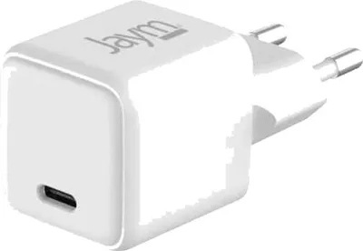 Immagine prodotto di Jaym, caricatore di rete USB-C 25W GaN Power Delivery PPS veloce, bianco