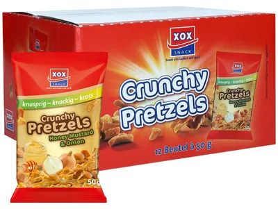 Produktbild von XOX Crunchy Pretzels Honey Mustard & Onion 12x50g