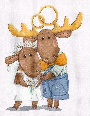 Produktbild von Klart Kreuzstichset "Wir heiraten!" 17,5x22,5cm, Zählmuster