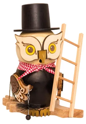 Immagine prodotto di Drechslerei Kuhnert figurine per fumatori - spazzacamino - gufi in legno - circa 15 cm - 37242