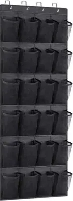Produktbild von Diese hängende Türaufbewahrungstasche aus Vliesstoff misst 55 x 150 cm. Sie verfügt über 24 Fächer von 13,6 x 21 cm zur Aufbewahrung Ihrer Schuhe, Kleidung und Spielsachen. Personalisierung nicht möglich.