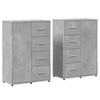 Produktbild von Sideboards 2 Stk. Betongrau 60x31x84 cm Holzwerkstoff