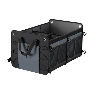Produktbild von Kofferraum Organizer faltbar, Auto Organizer mit verstärkten Wänden und Tragegriffen, Aufbewahrungsbox Schwarz
