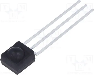 Zdjęcie produktu dla 1 x Zintegrowany odbiornik podczerwieni 38 kHz, kąt widzenia 90°, napięcie zasilania 2,5 ÷ 5,5 V, moduł odbiornika IR TSOP2238