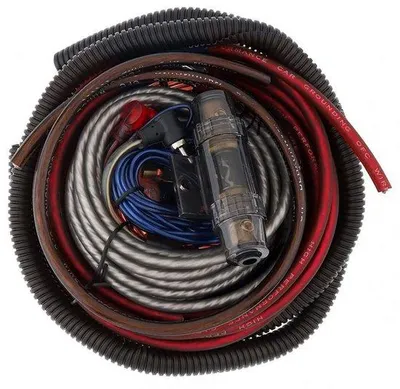 Zdjęcie produktu dla Zestaw do instalacji wzmacniacza samochodowego, przewód o przekroju 10 AWG - 1500W, zestaw przewodów do podłączenia wzmacniacza audio samochodowego - wysokiej jakości zestaw kabli miedzianych do podłączenia subwoofera