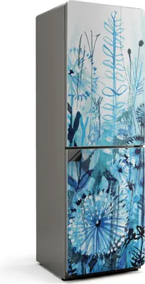 Produktbild von Blumenaquarellmuster – Magnetische Kühlschrank Abdeckung – Dekorfolie magnetisch Küche – Kühlschrank Magnet Deko – selbstklebende Magnettafel – Magnetfolie für Kühlschranktür – 60x190 cm