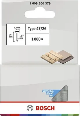 Produktbild von Tackernagel Typ 47, 1,8 x 1,27 x 26 mm, 1000er-Pack