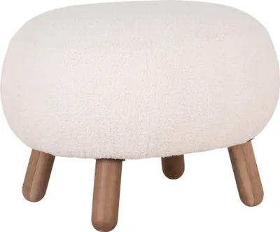 Image de Fußhocker >Savona< in Weiss, Stoff - 60x37x50cm (BxHxT)