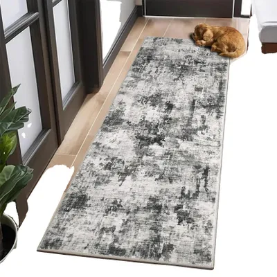 Productafbeelding van Loopmat, wasbaar, antislip, grijs, 80x150 cm