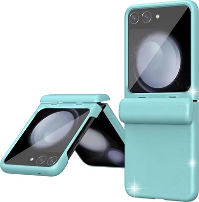 Immagine prodotto di Custodia per Samsung Galaxy Z Flip 6 / Z Flip 7 FE, con protezione dello schermo, protezione della cerniera, resistente ai graffi e agli urti, verde