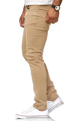 Produktbild von Red Bridge Herren Jeans Hose Slim-Fit Röhrenjeans Denim Colored Sand W38 L34