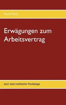 Produktbild von Erwägungen zum Arbeitsvertrag