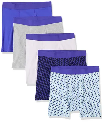 Produktbild von A. Essentials Herren Atmungsaktive Boxershorts aus Baumwolle, ohne Etikett, 5er-