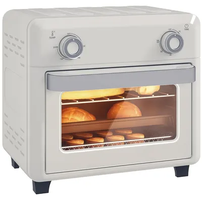 Produktbild von HOMCOM Minibackofen mit Umluft 10L 2 in 1 Mini Ofen mit Ofenrost, Backblech