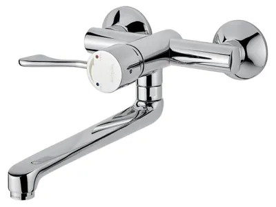 Produktbild von Thermostat-Waschtischbatterie Serie 900 mit klinischem Hebel und schwenkbarem Auslauf 140 mm