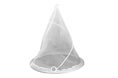 Produktbild von 4BEE Konisches Honigsieb Nylon ohne Ständer Ø 33 cm Höhe 40 cm – extra feines Feinsieb Maschenweite 0,3 mm – lebensmittelechtes Imkereizubehör
