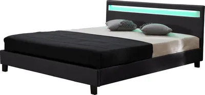 Immagine prodotto di Letto con led "Maria" - 140 x 190 cm - Nero