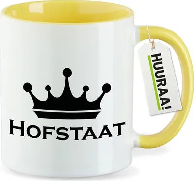 Produktbild von Huuraa Kaffeetasse Hofstaat Schützenfest 330ml Gelb Keramik Kaffeebecher Geschenkidee