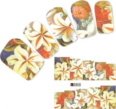 Produktbild von Tattoo Nail Blumen Bläter Aufkleber Nagel Sticker