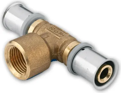 Produktbild von ROTH WERKE Roth, T-Stück, Innengewinde, 32 x 1/2" IG x 32 mm, Messing, 1 Stk.