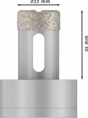 Produktbild von PRO Ceramic dry Trockenbohrkrone, 22 x 35 mm, X-Lock