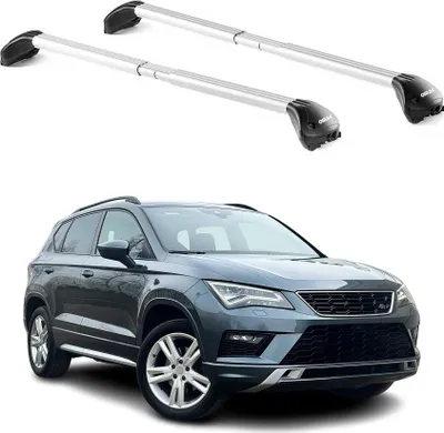 Image de Barres de toit pour Seat Ateca KH 2016-2025 5P Gris Argenté 2 pièces ABE