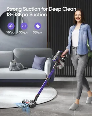 Obrázek produktu pro Akumulátorový vysavač - Bezdrátový vysavač - Ruční vysavač - 450W - Sací výkon 38 kPa
