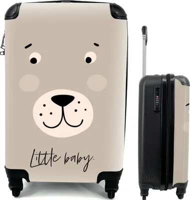 Produktbild von MuchoWow® MuchoWow® Koffer Handgepäck Trolley Rollkoffer Kleine Reisekoffer mit 4 Rollen - Sprichwörter - Kleines Baby - Zitate - Baby - Kinder - Kinder - Kind - Cabin Size < 55x40x23 cm & 55x40x20 cm