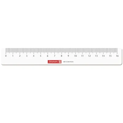 Produktbild von BRUNNEN Lineal 16cm glasklar 104977016