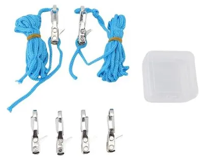 Seilspanner mit Messingrolle, 4 Stück, für 3-4 mm Seile, Camping