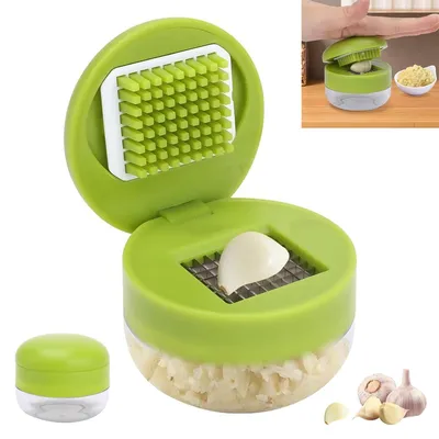 Produktbild von Mini Knoblauchpresse ABS, Haushalts-Knoblauchzerkleinerer, Pressgerät für Knoblauch, einfach zu reinigen, grün