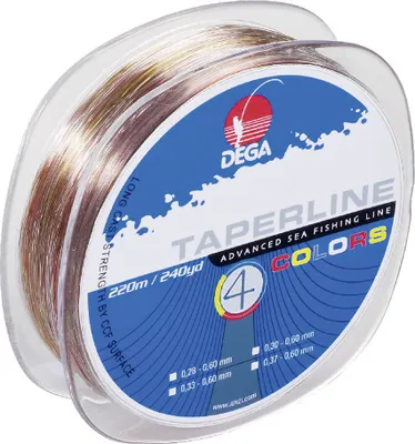 Produktbild von Dega Schlagschnur Taper Line 4-color 0,37-0,60mm 220m