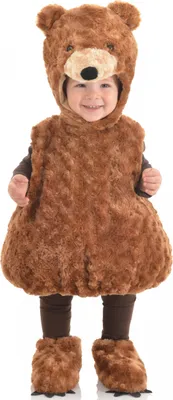 Produktbild von Teddybär Babykostüm aus Plüsch für Fasching und Karneval Kinder Größe: M