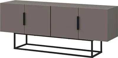 Produktbild von CALICOSY - TV-Schrank mit 4 Türen und Metallbeinen L140 cm - Titan