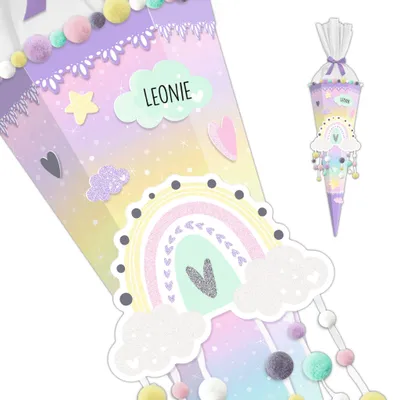 Produktbild von URSUS Schultüten Bastelset Easy Line Rainbow Regenbogen