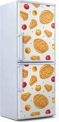 Produktbild von Kühlschrankdekoration 70x180 cm Aufkleber auf dem Kühlschrank - Apfelkuchen und Äpfel