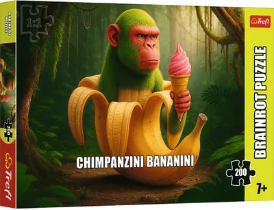 Zdjęcie produktu dla Puzzle 200 BrainRots Chimpanzini Bananini - Trefl