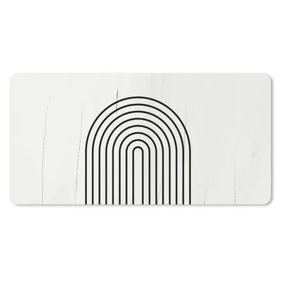 Produktbild von MuchoWow® Schreibtischunterlage Regenbogen - Schwarz - Weiß 80x40 cm - XXL Mauspad - Gaming Mauspad