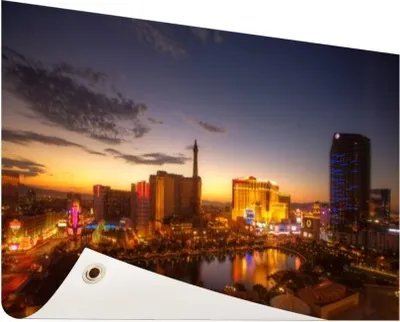 Produktbild von Gartenposter - 60x40 cm - Las Vegas im Abendlicht  - Modernes Wandbilder - Amerikanische Städte