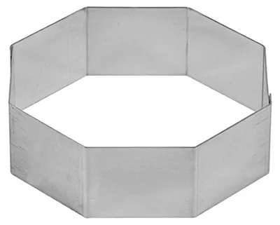 Produktbild von Tortenring - Achteck - Edelstahl 160x50mm