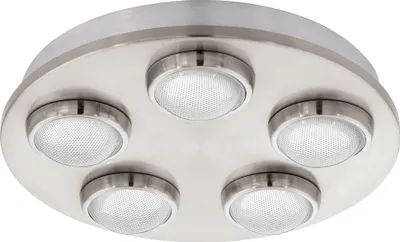 Produktbild von EGLO LED Deckenlampe Lombes, Deckenleuchte, Stahl in nickel-matt, Kunststoff in klar warmweiß