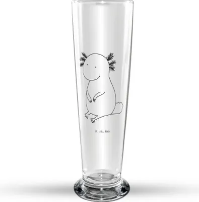 Produktbild von Mr. & Mrs. Panda Bierglas Axolotl Niedlich - Transparent - Geschenk, Lebensweisheit, Freundin, Glasbierglas, Bier Glas, Trinkglas, Fröhlich, Lebensstil, Bierbecher, Liebe
