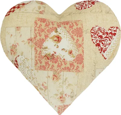 Produktbild von Rosa herzförmiges Dekokissen HEART aus 70% Baumwolle und 30% Polyester 42x40 cm