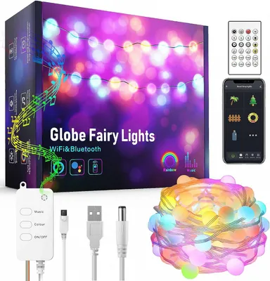 Productafbeelding van Smart LED bal lichtketting RGB binnen 10 meter Wifi - Smart Alexa Google Home Tuya