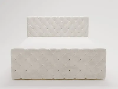Produktbild von GrainGold Boxspringbett Lunaris  160x200 - Bett mit Matratze und Topper - Boxspringbett mit Bettkasten und Matratze - Boxspringbett Creme (Elegance 1)